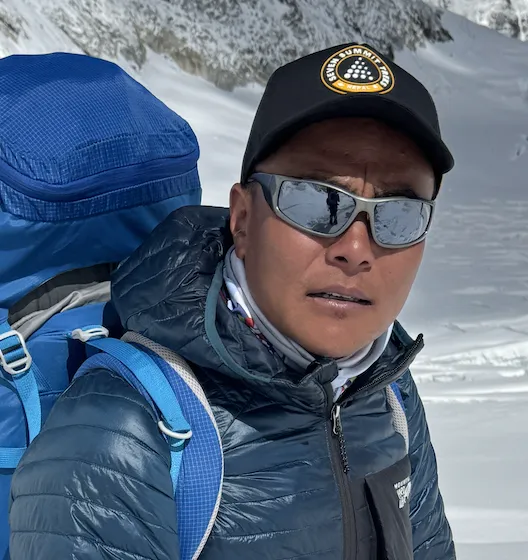 Field engineer in the mountains